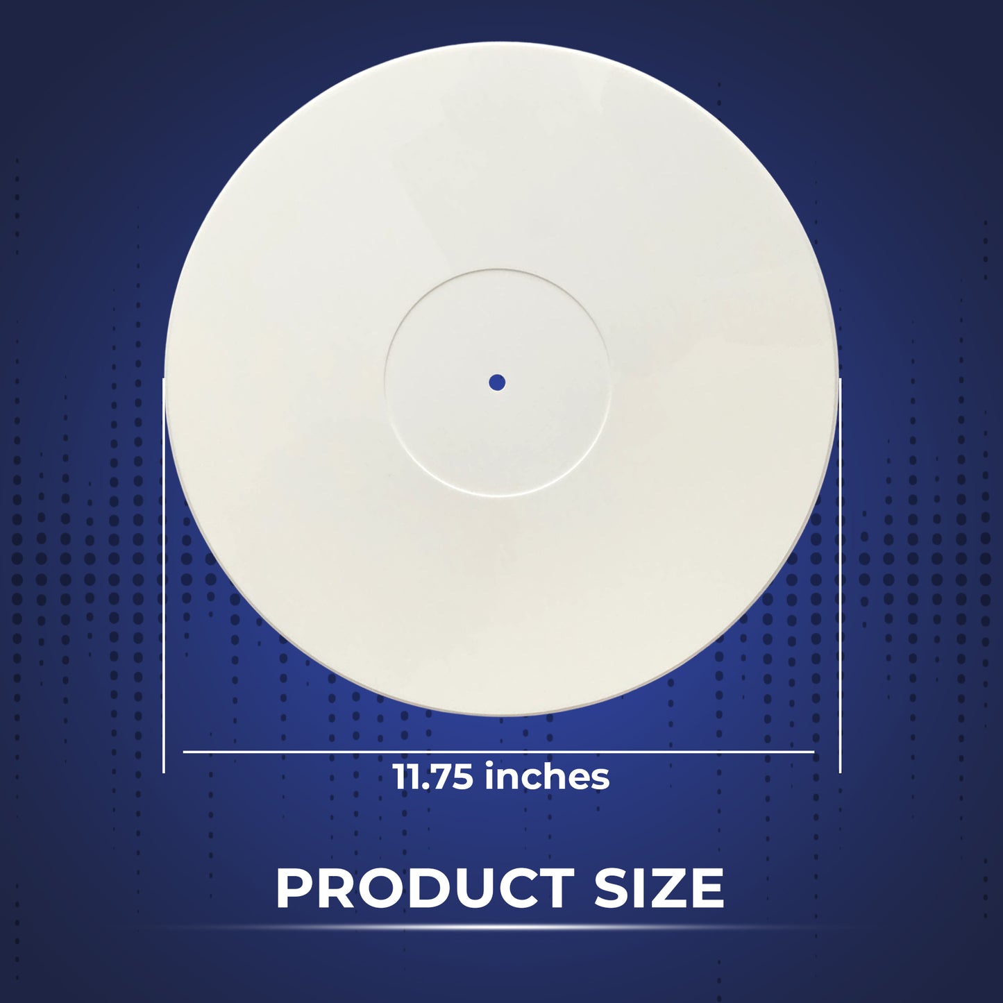 Acrylic Turntable Mat – 11.75" Anti-Static Slipmat with Label Recess for Vinyl – Enhances Sound Clarity, Bass & Aesthetic