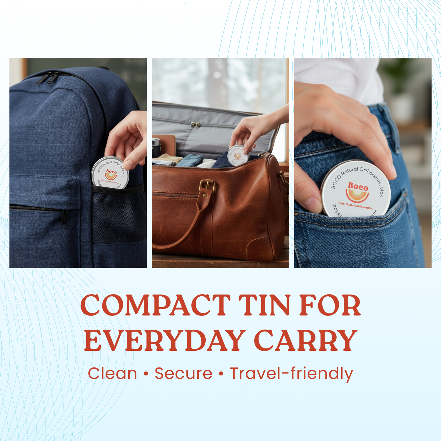 Ortho Wax (ORANGE CLOVE) – Natural Braces Protection Orthodontic Wax (75 Buttons)