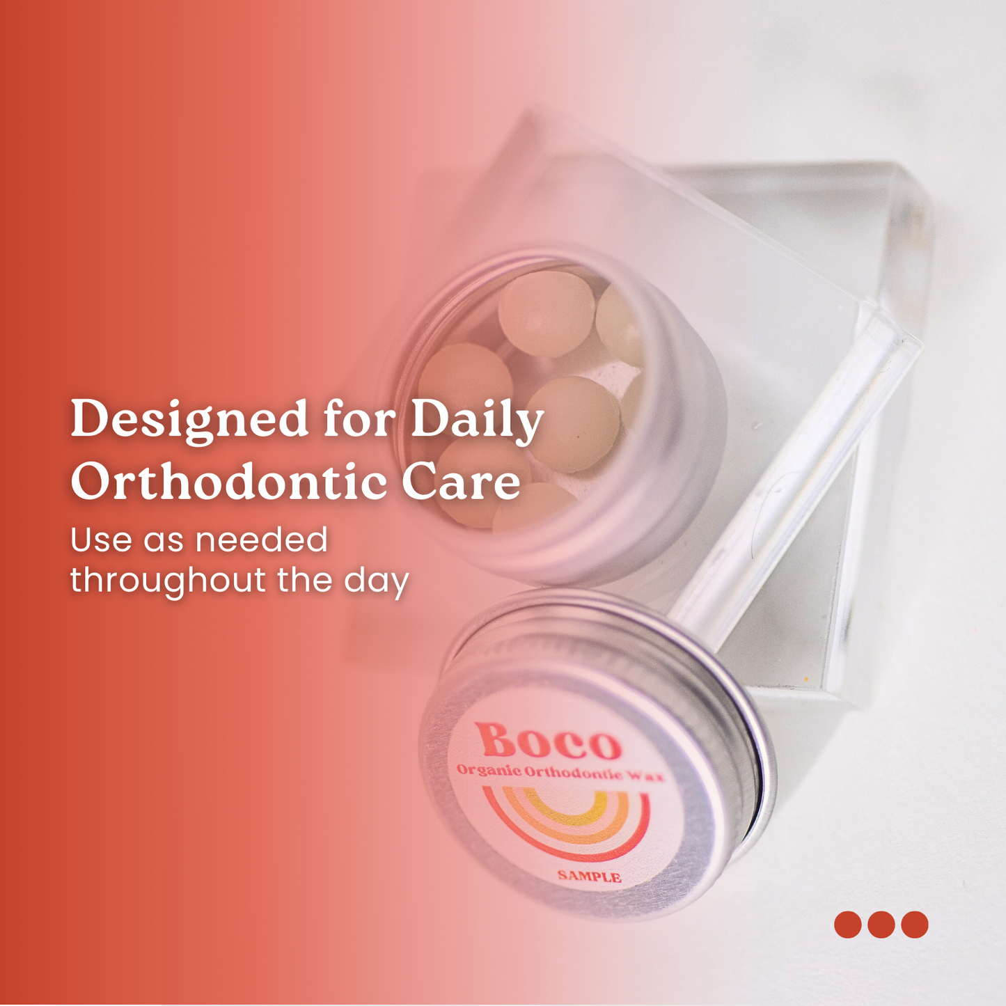 Ortho Wax (FRESH MINT) – Natural Braces Protection Orthodontic Wax (75 Buttons)