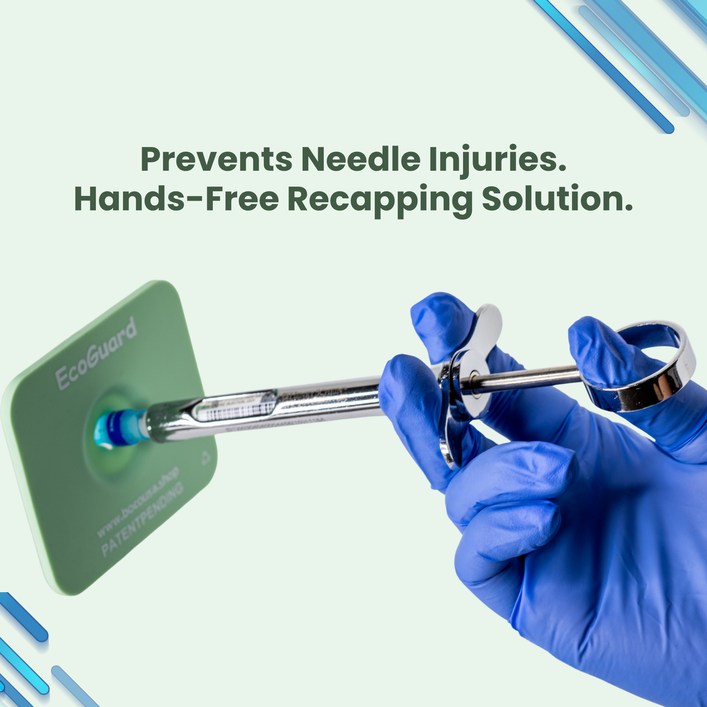 BOCO Needle Guard - Reusable Silicone Needle Cap Holder for Syringes