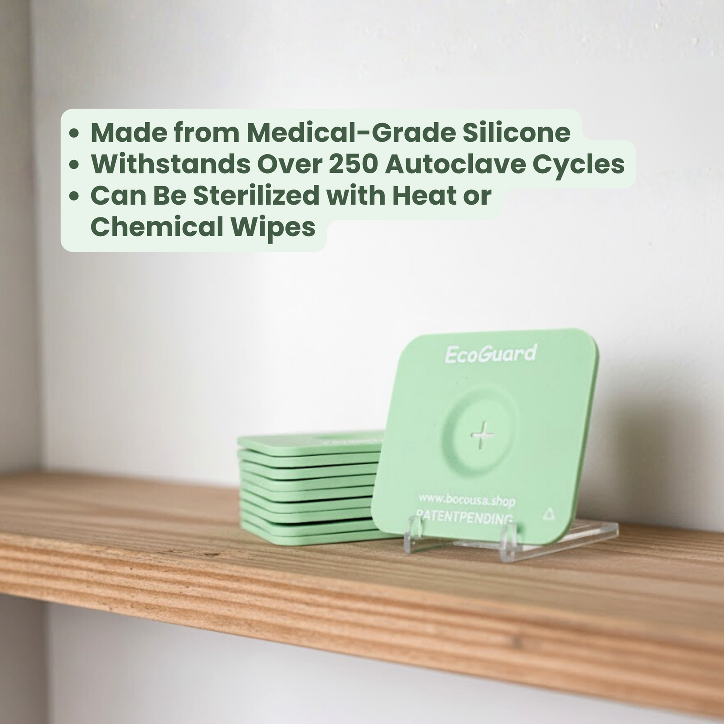 BOCO Needle Guard - Reusable Silicone Needle Cap Holder for Syringes