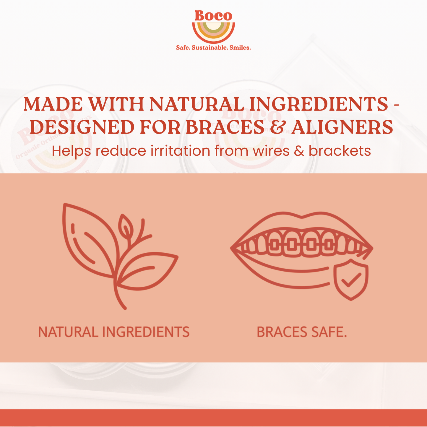 Ortho Wax (ORANGE CLOVE) – Natural Braces Protection Orthodontic Wax (75 Buttons)