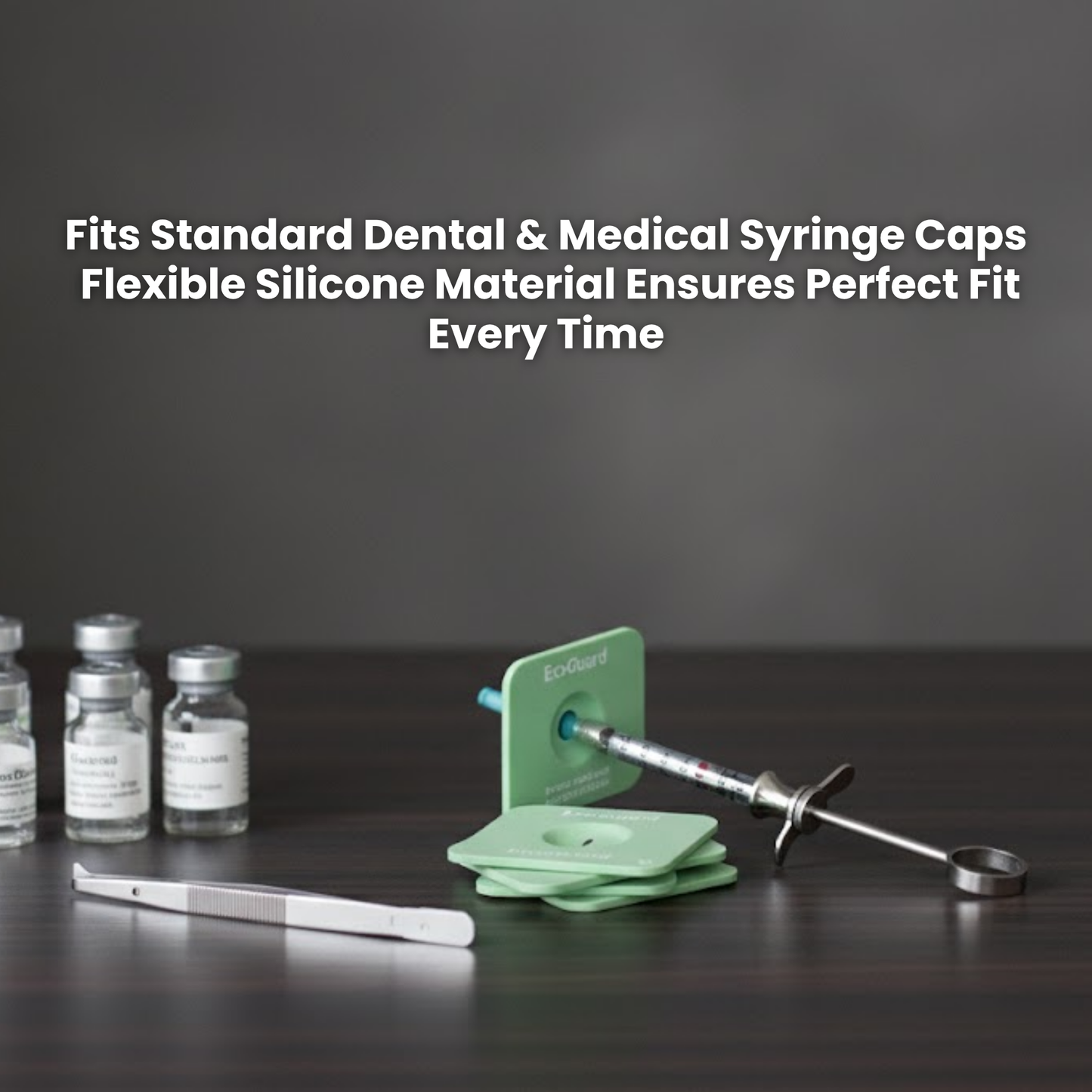 BOCO Needle Guard - Reusable Silicone Needle Cap Holder for Syringes