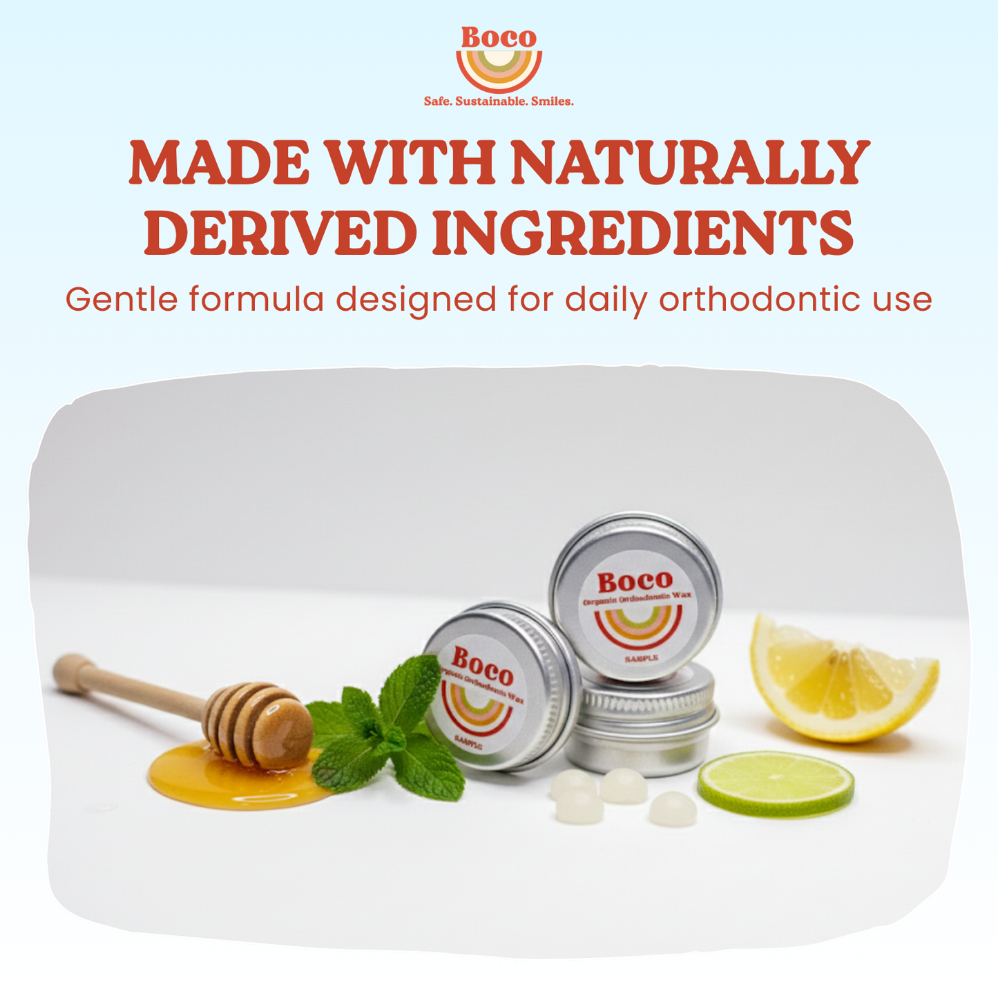 Ortho Wax (ORANGE CLOVE) – Natural Braces Protection Orthodontic Wax (75 Buttons)